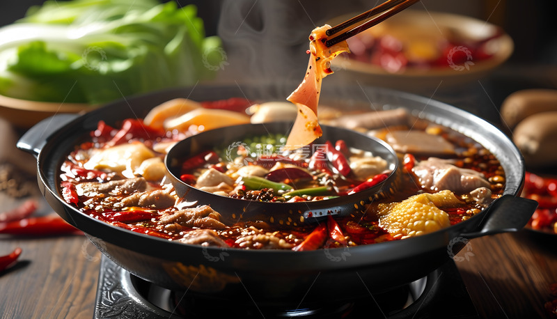 高清大图下载【趣麦麦图】火锅辣椒美食
