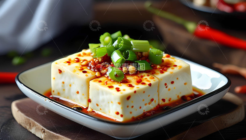 高清大图下载【趣麦麦图】豆腐葱辣椒美食