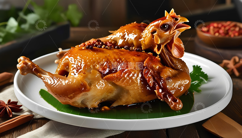 高清大图下载【趣麦麦图】烧鸡盘子鸡肉