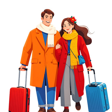 春节夫妻旅行归来