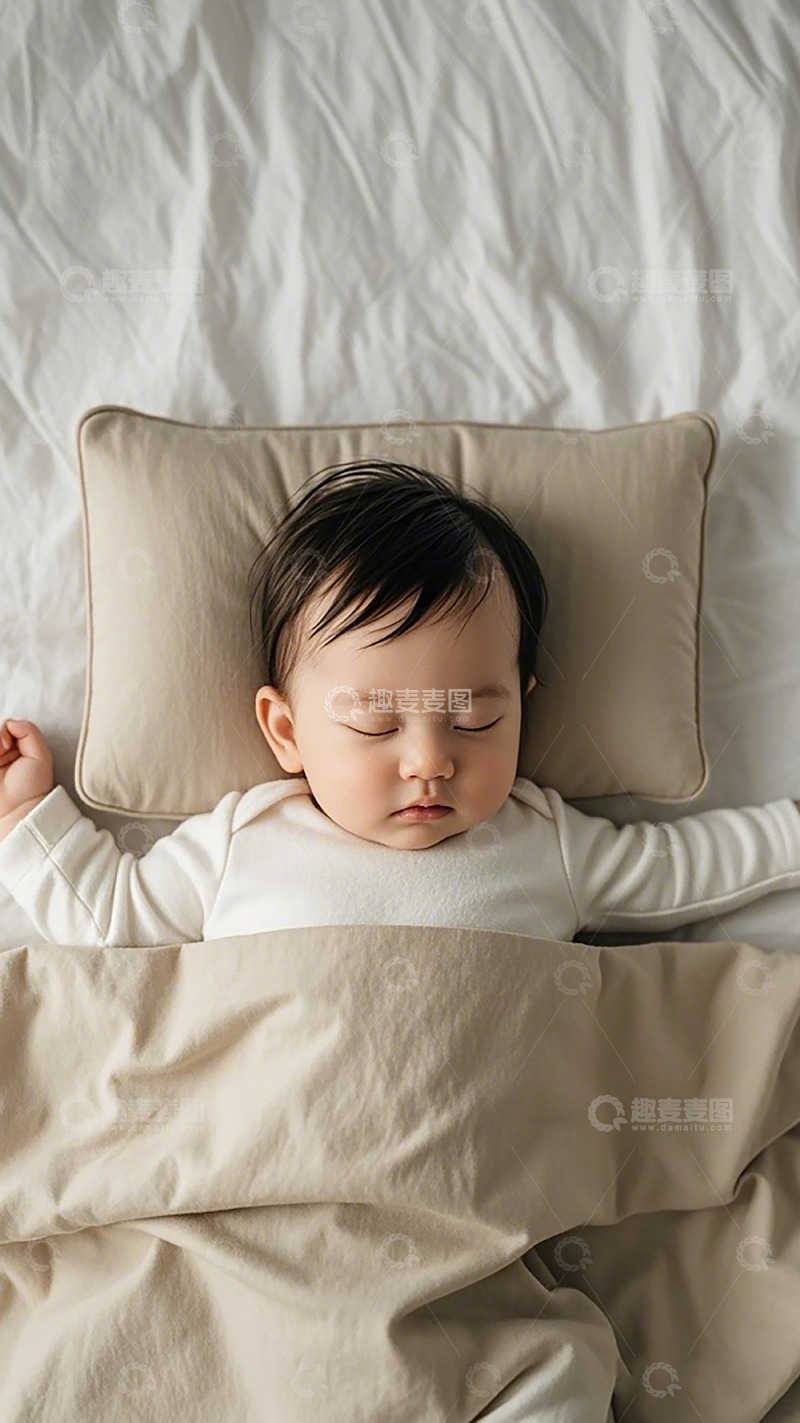高清大图下载【趣麦麦图】婴儿安睡温馨家居场景