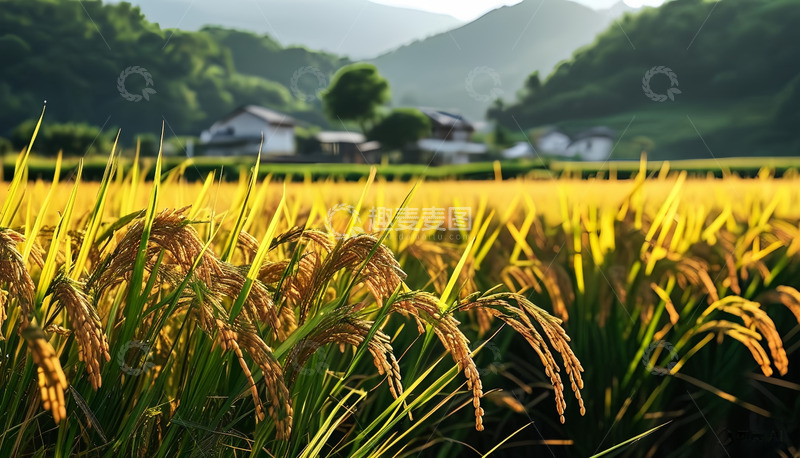 高清大图下载【趣麦麦图】稻田里说丰年