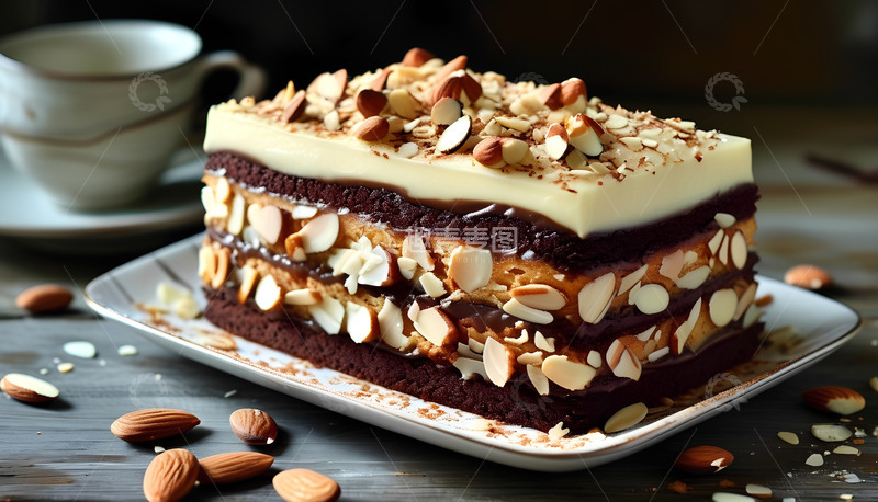 高清大图下载【趣麦麦图】蛋糕奶油坚果