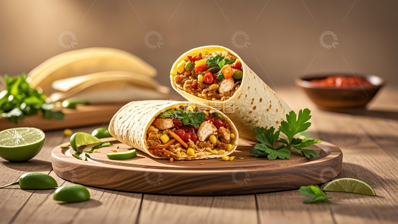 高清大图下载【趣麦麦图】手工制作春卷