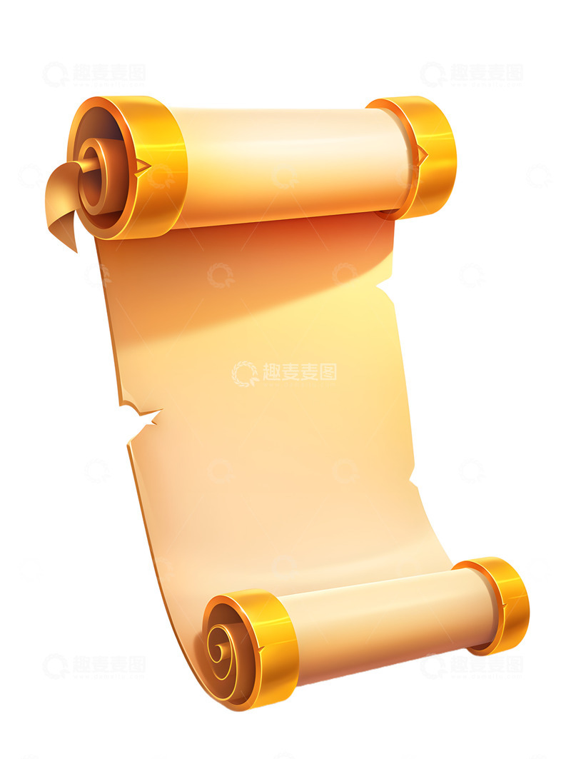 高清大图下载【趣麦麦图】卡通书写羊皮纸