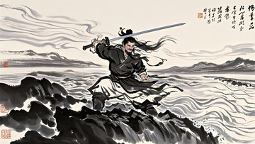 江海一刀流国画