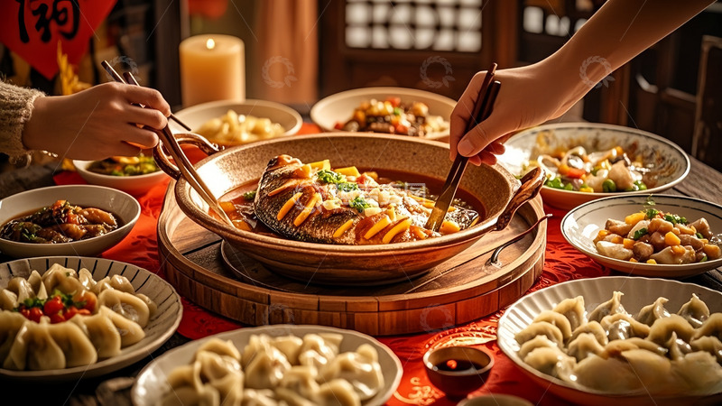 高清大图下载【趣麦麦图】春节美食镜头