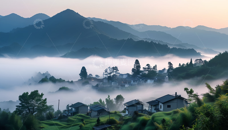 高清大图下载【趣麦麦图】大山唯美新农村
