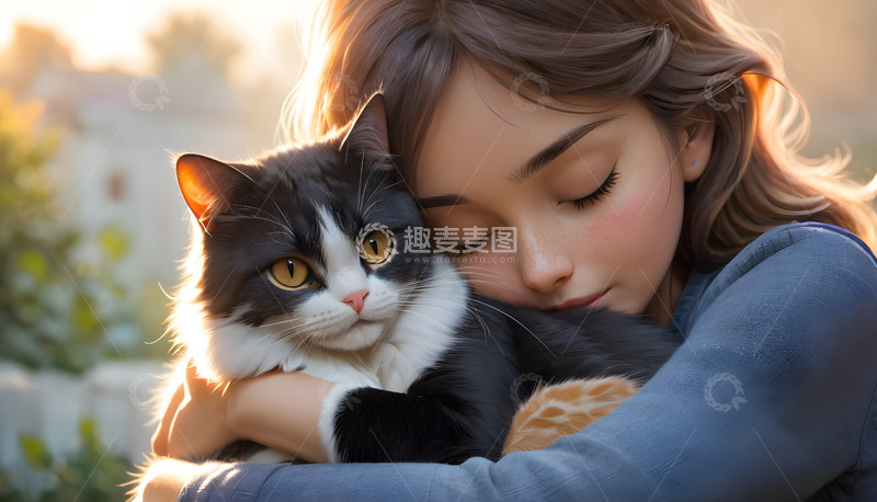 高清大图下载【趣麦麦图】动物与人互动