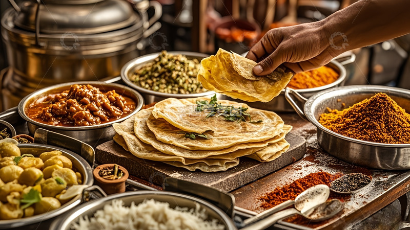 高清大图下载【趣麦麦图】美味的卷饼制作