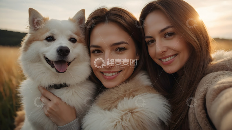 高清大图下载【趣麦麦图】人物与宠物的欢乐