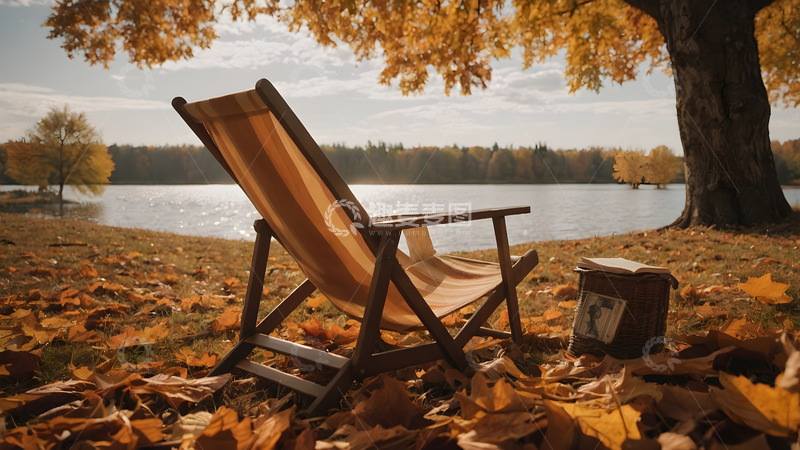 高清大图下载【趣麦麦图】夕阳秋叶户外