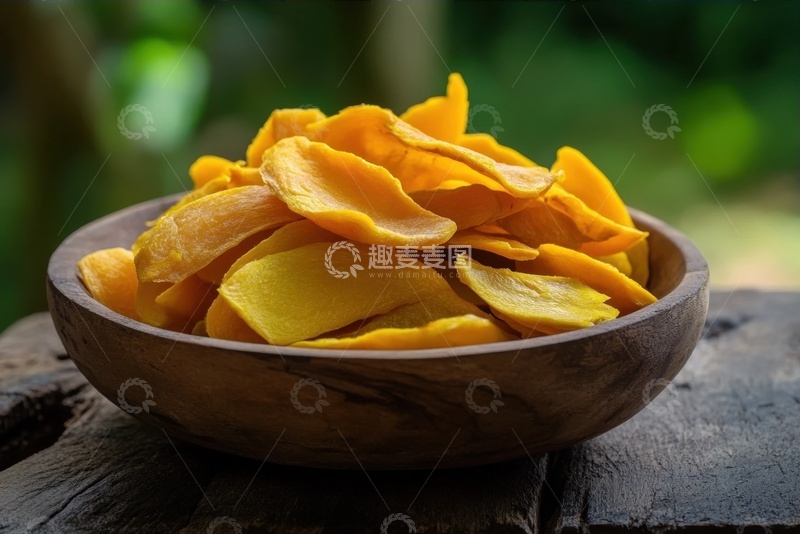 高清大图下载【趣麦麦图】一碗芒果干小零食