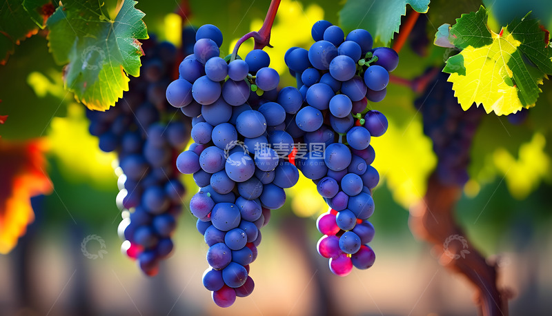 高清大图下载【趣麦麦图】阳光葡萄叶子