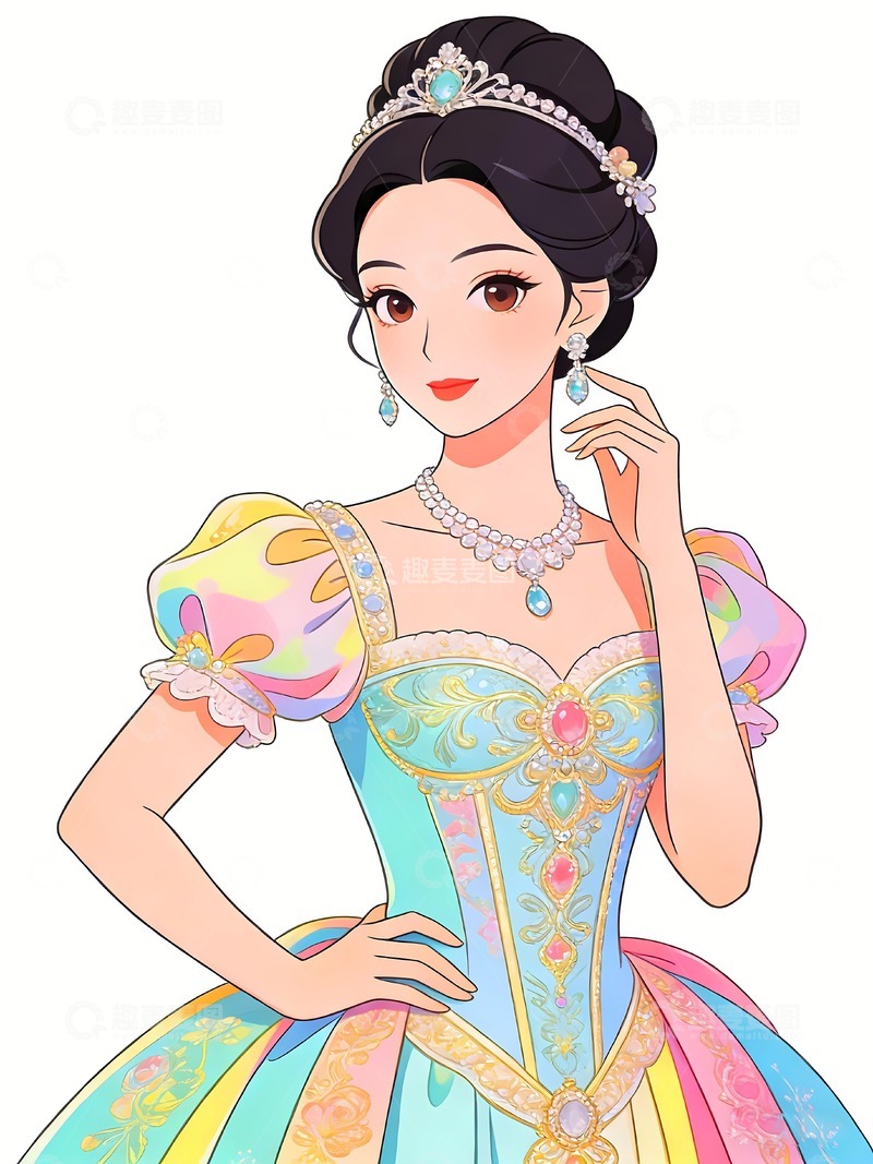 高清大图下载【趣麦麦图】公主打扮的名媛