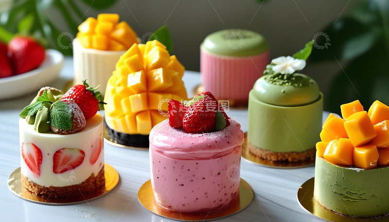 高清大图下载【趣麦麦图】蛋糕芒果草莓