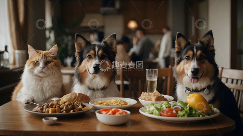 高清大图下载【趣麦麦图】全家人的聚餐时光