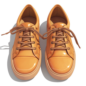 卡通简约一双皮鞋