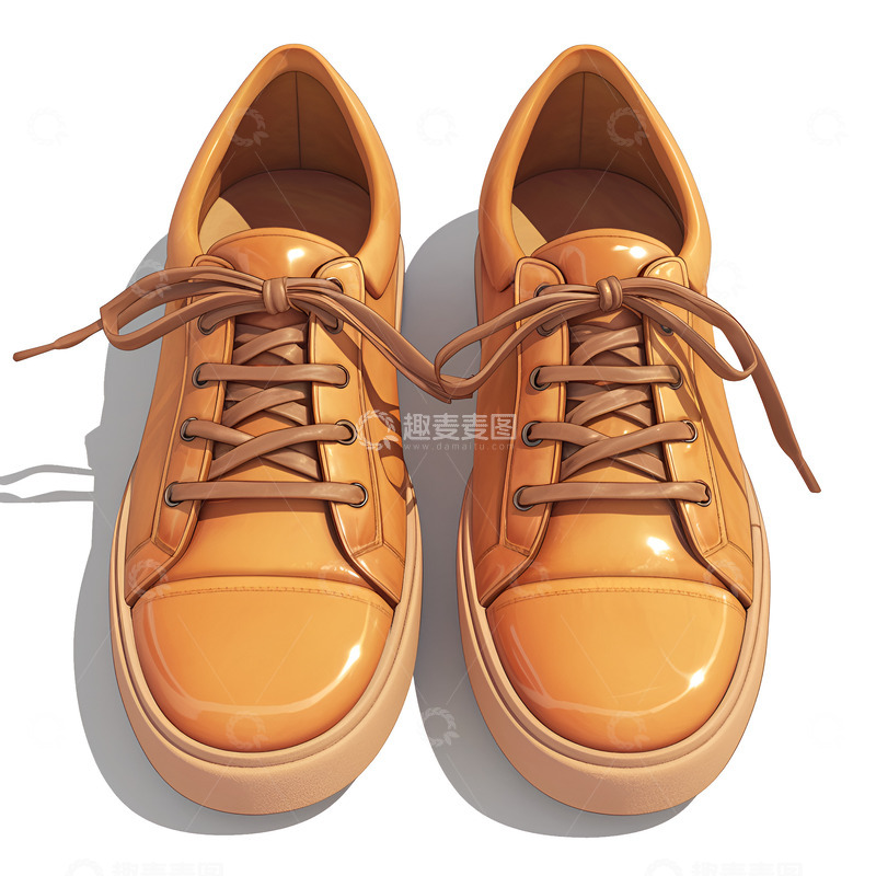 高清大图下载【趣麦麦图】卡通简约一双皮鞋