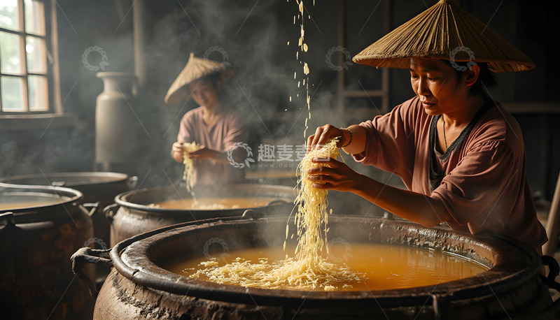 高清大图下载【趣麦麦图】手工作坊的流程