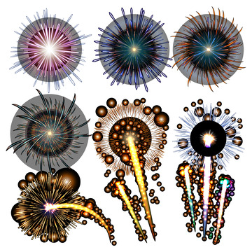 多彩烟花绽放之美