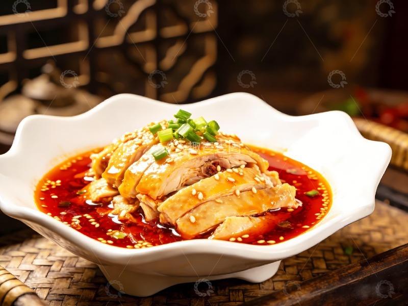 高清大图下载【趣麦麦图】口水鸡白切鸡