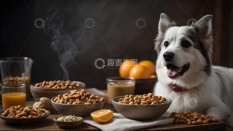 高清大图下载【趣麦麦图】宠物狗狗的大餐