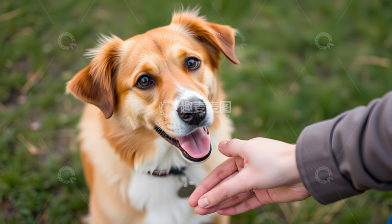 高清大图下载【趣麦麦图】狗狗的关心眼神