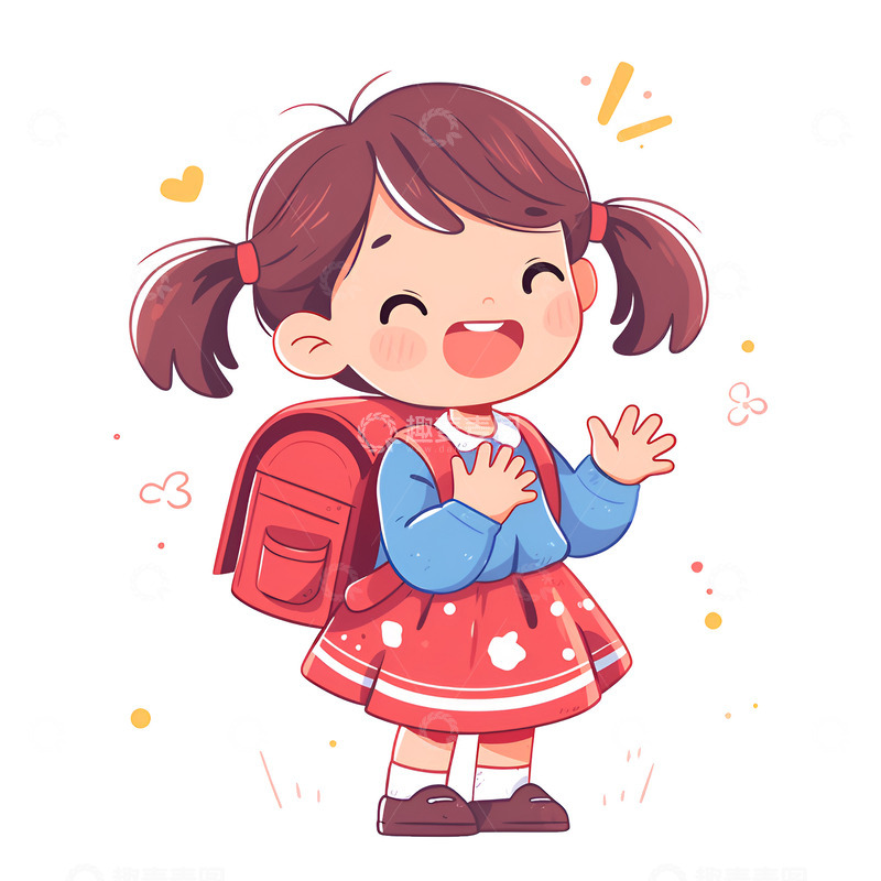 高清大图下载【趣麦麦图】卡通简约鼓掌的小孩