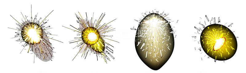 源文件下载【趣麦麦图】四色烟花绽放瞬间