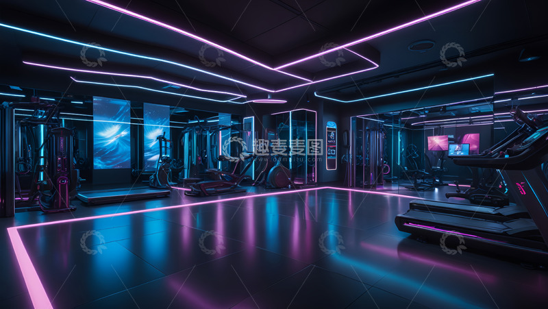 高清大图下载【趣麦麦图】智能化健身房