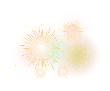 夜空中的金色庆典烟花