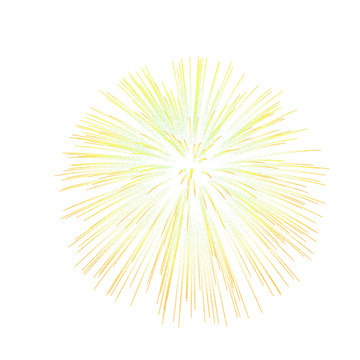 绿黄交织的烟花盛宴