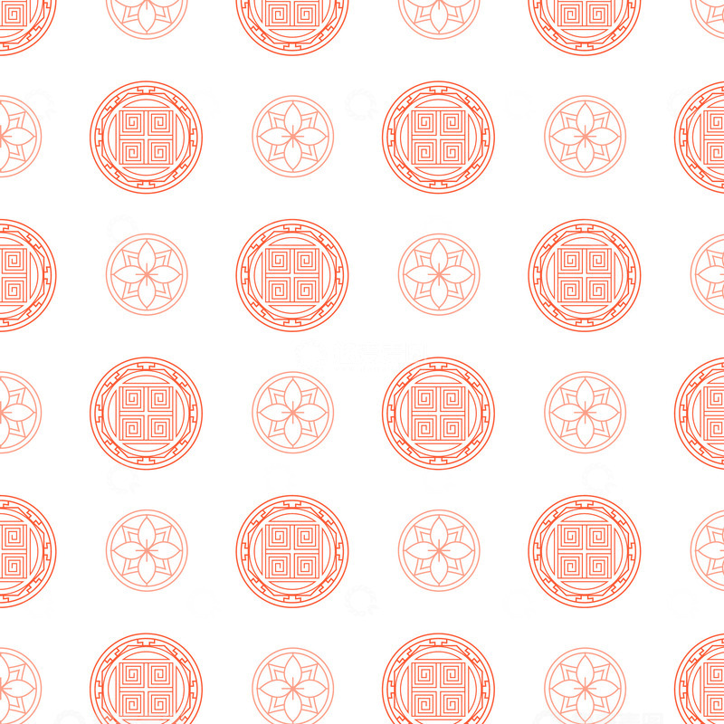 源文件下载【趣麦麦图】几何圆形重复图案