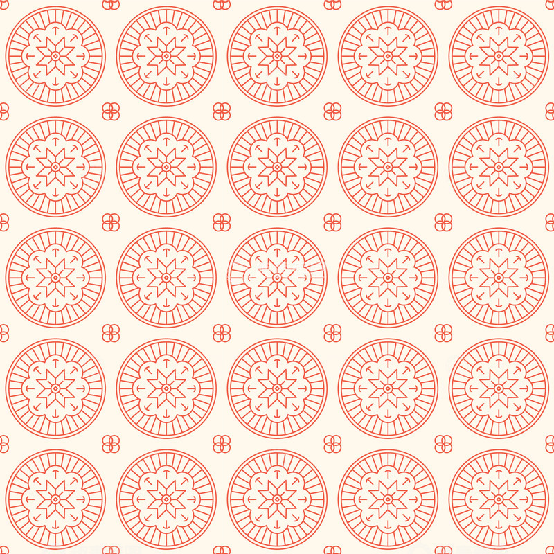 源文件下载【趣麦麦图】圆形几何重复图案