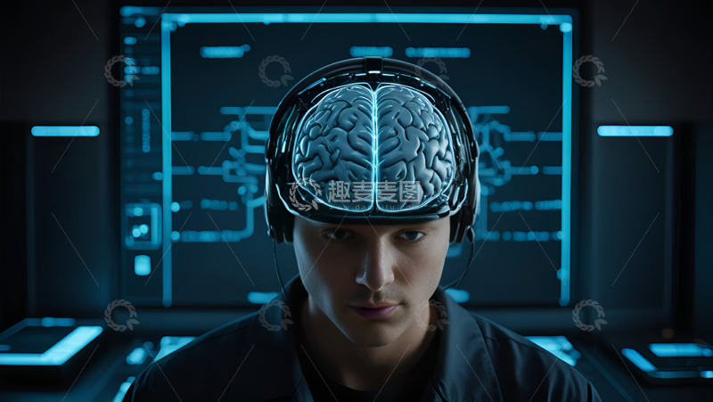 高清大图下载【趣麦麦图】脑机技术开发