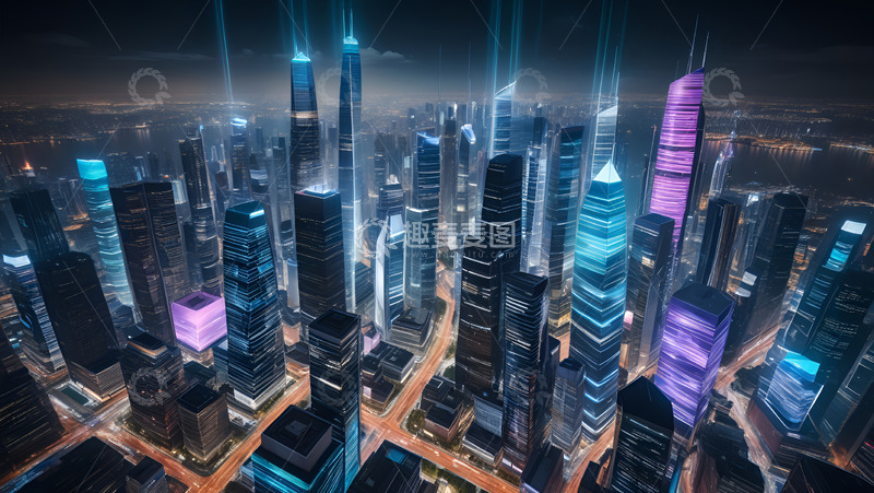 高清大图下载【趣麦麦图】高楼城市风光