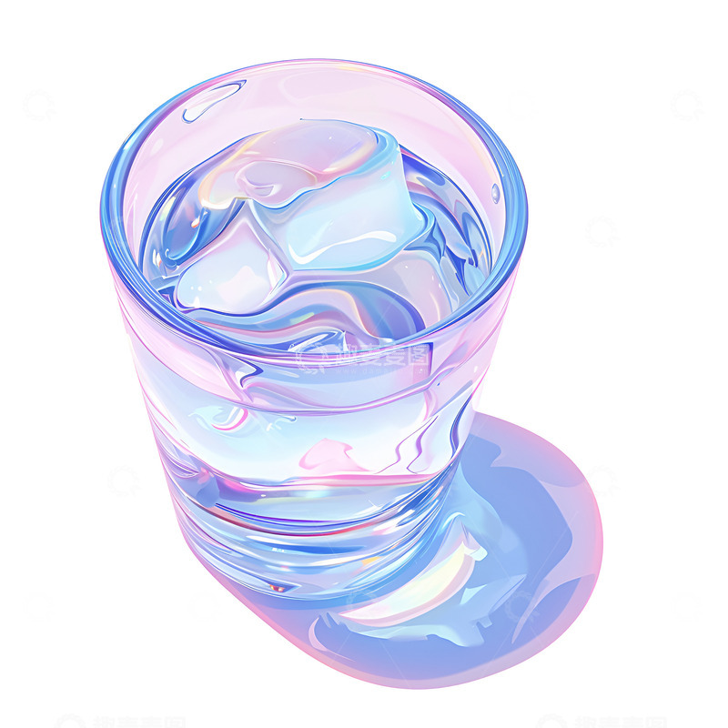高清大图下载【趣麦麦图】卡通简约一杯水