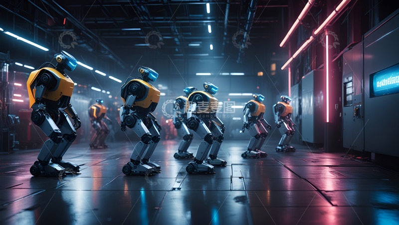 高清大图下载【趣麦麦图】智能机器人工作间
