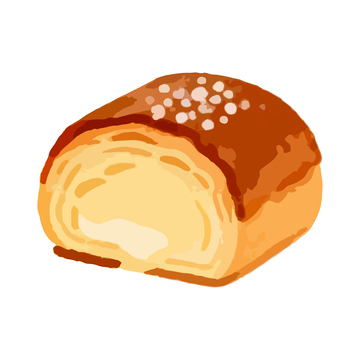 卡通风格面包烘焙食品插画设计素材