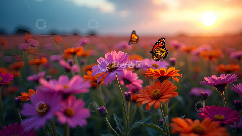 高清大图下载【趣麦麦图】美丽的花中舞