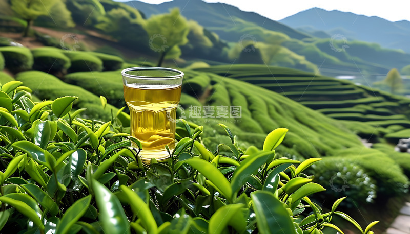 高清大图下载【趣麦麦图】茶叶杯子大树