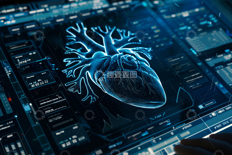 高清大图下载【趣麦麦图】未来科技心脏显示器