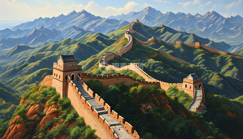 高清大图下载【趣麦麦图】山峰大山长城