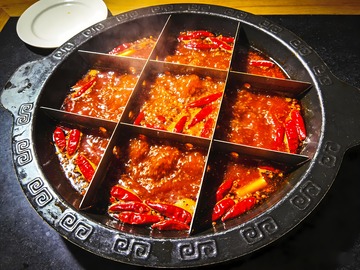 一锅九宫格火锅
