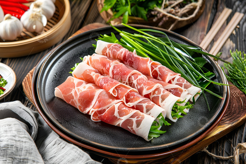 高清大图下载【趣麦麦图】新鲜的牛肉卷