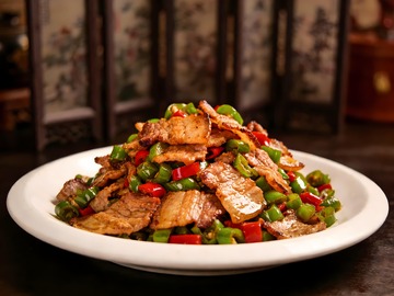 辣椒炒肉小炒肉摄影