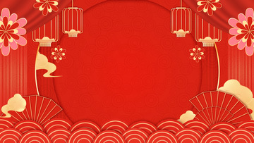 红色新年喜庆背景