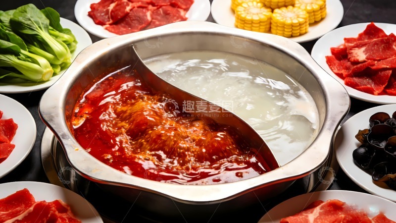 高清大图下载【趣麦麦图】鸳鸯锅火锅摄影