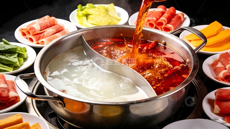 高清大图下载【趣麦麦图】诱人的鸳鸯锅火锅